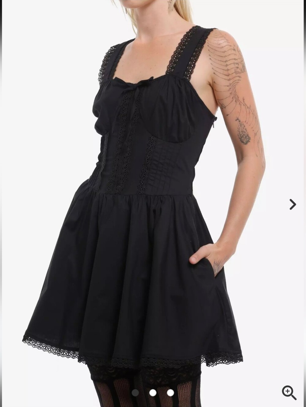 Hot Topic Social Collision Womens Dress Corset Whimsigoth Milkmaid Fairy Large
